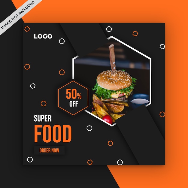 Food social media post template