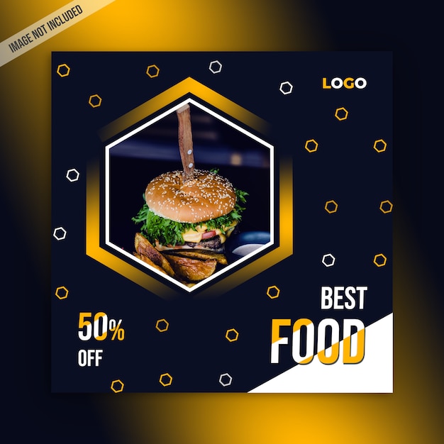 Food social media post template