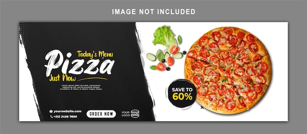 Food social media promotion and facebook cover post design template