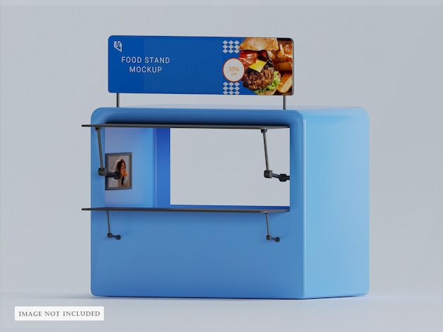 Food stand template booth mockup