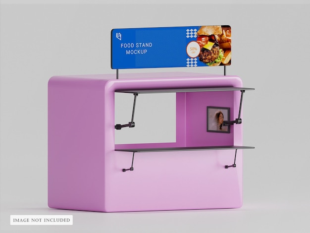 Food stand template booth mockup