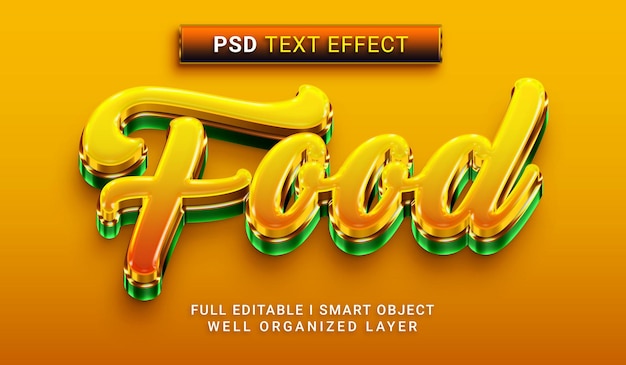 Food style text effect