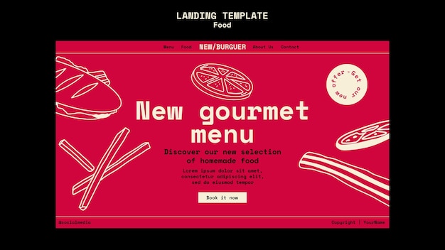 PSD food template design