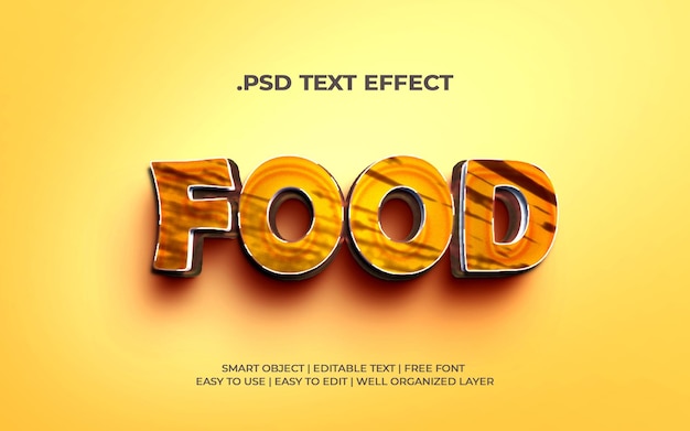 PSD food text effect editable