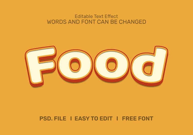 PSD food text effect