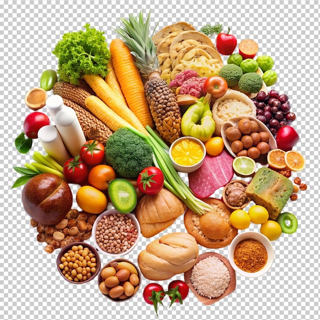 PSD food on transparent background