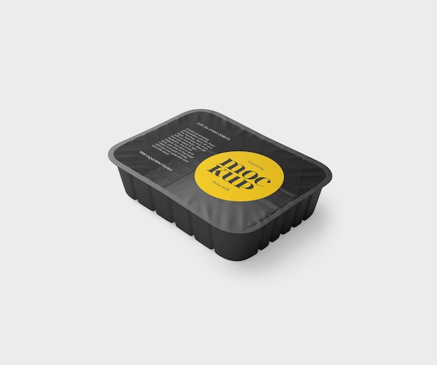 Food tray mockup psd template