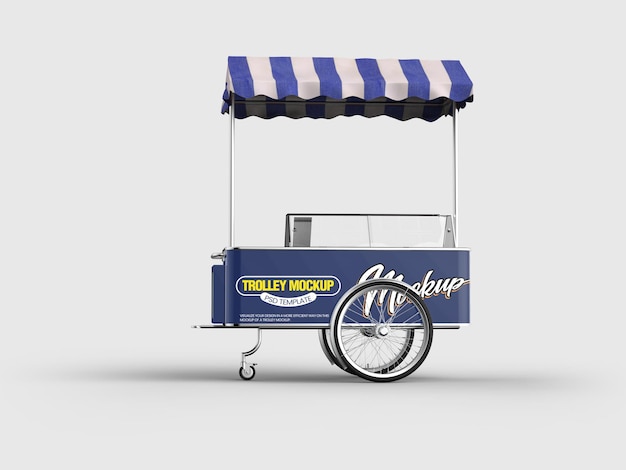 Food trolley branding mockup