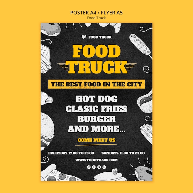 PSD food truck template design