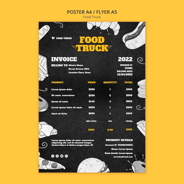 Food truck template design