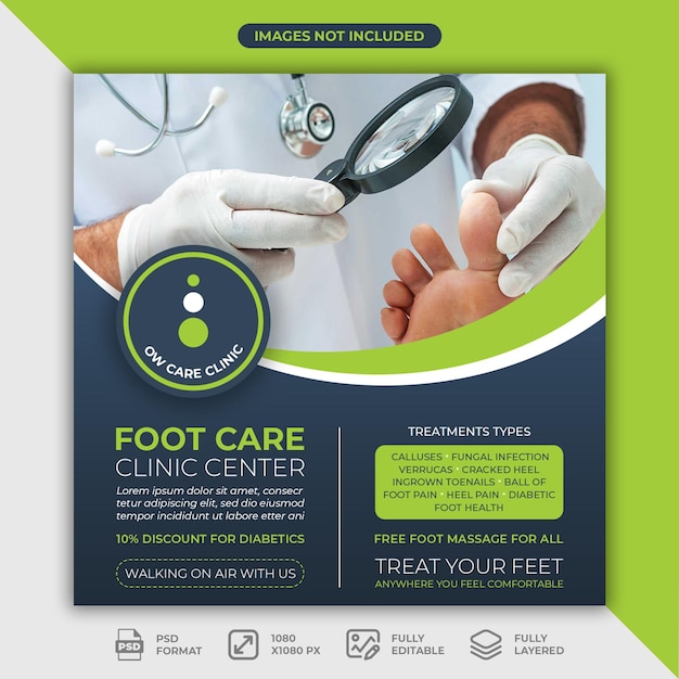 Foot Care Post Template for Social Media