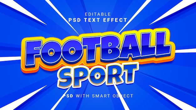 Footbal sport text effect