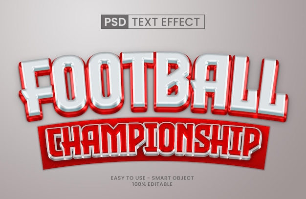 Football Championship editable text effect