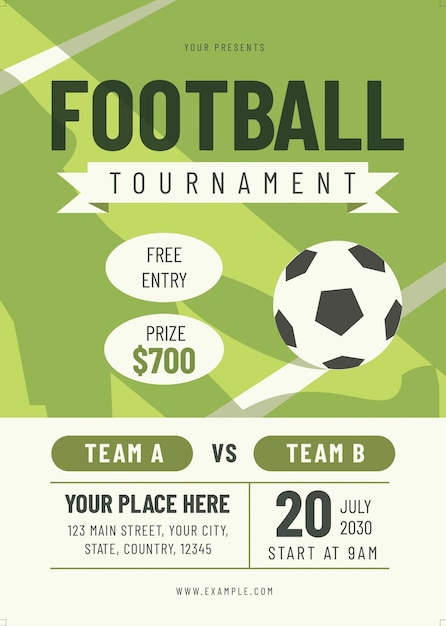 PSD football competition flyer