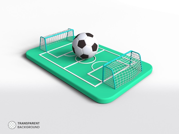 Football goal post icon Isolated 3d render Illustration