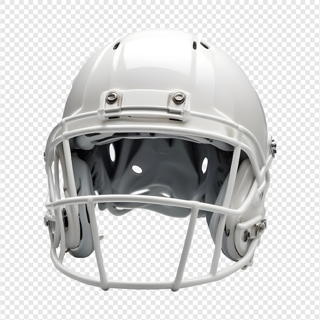 PSD football helmet with faceguard isolated on transparent background