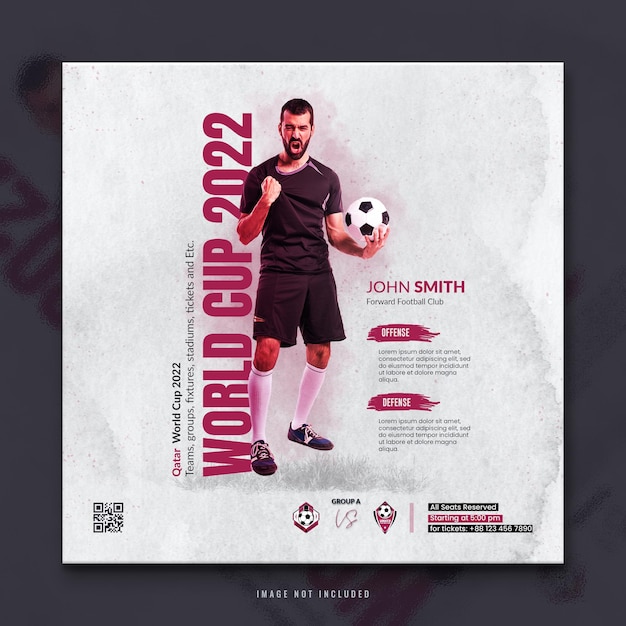 Football Qatar Worldcup Social Media poster