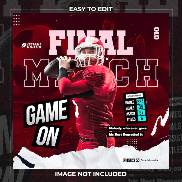 Football social media Instagram template