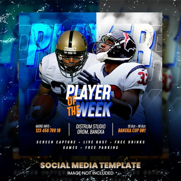 Football sport event flyer template