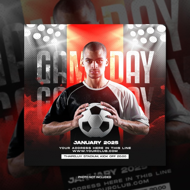 Football sport social media banner template