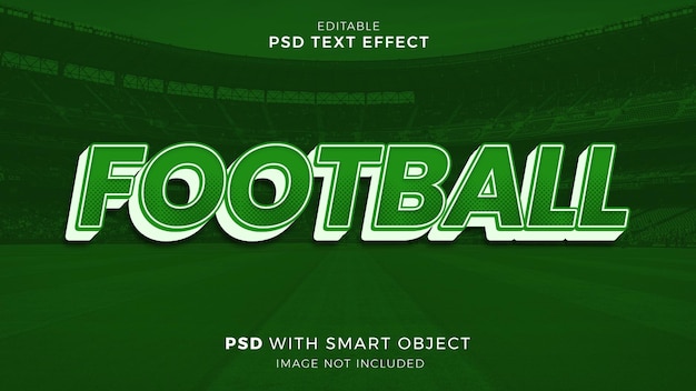 Football sports text effect editable template