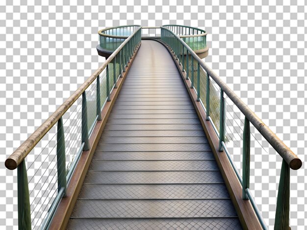 PSD footbridge on isolated and transparent background