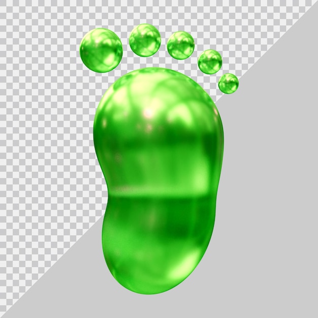 Footprint icon with 3d modern style