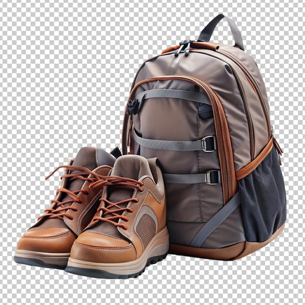 PSD footwear backpack shoe togetherness