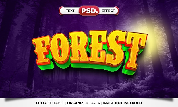 Forest 3D Text Style Effect