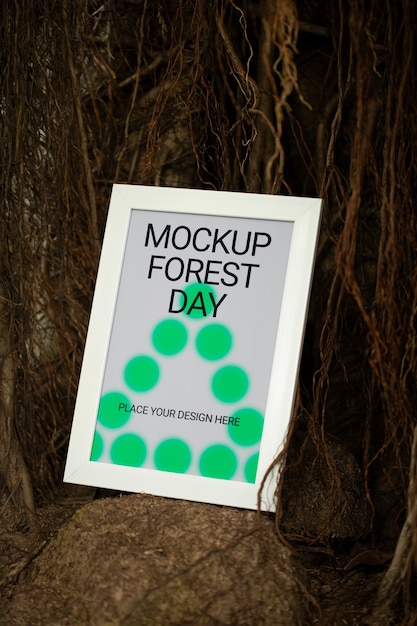 Forest day frame mockup design