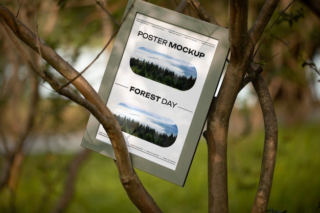 Forest day frame mockup design