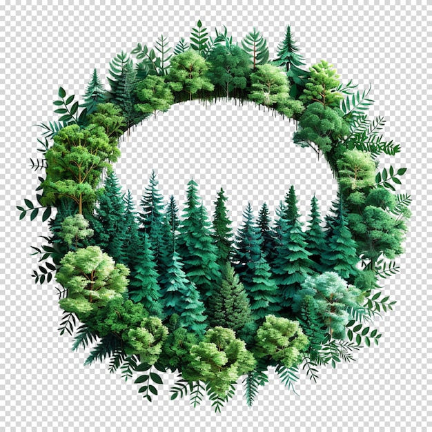 Forest isolated on transparent background