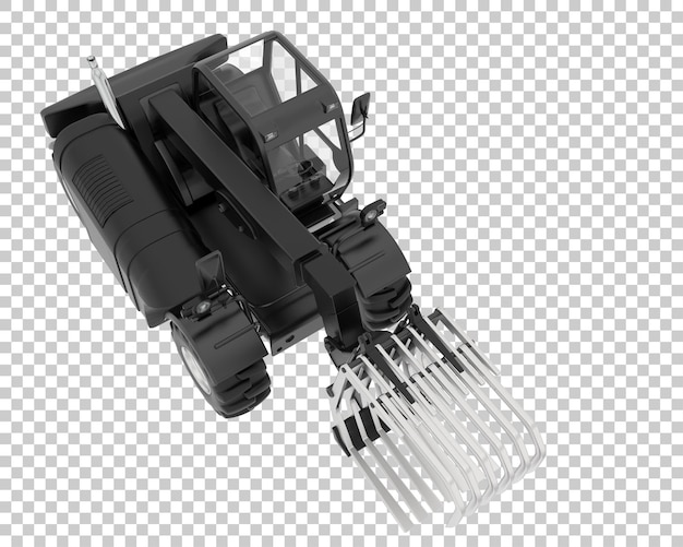 PSD forest machine on transparent background 3d rendering illustration