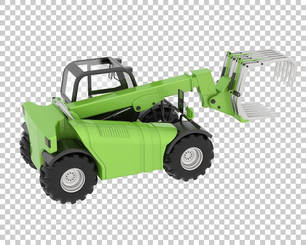 Forest machine on transparent background 3d rendering illustration