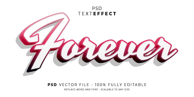 Forever text and font effect style editable template premium