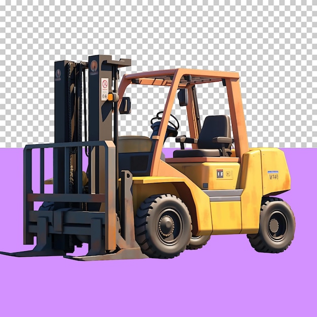 A fork lift isolated object transparent background