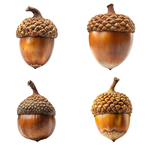 PSD four acorns brown and beige