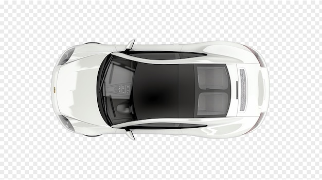 PSD four door coupe realistic illustration isolated on transparent background