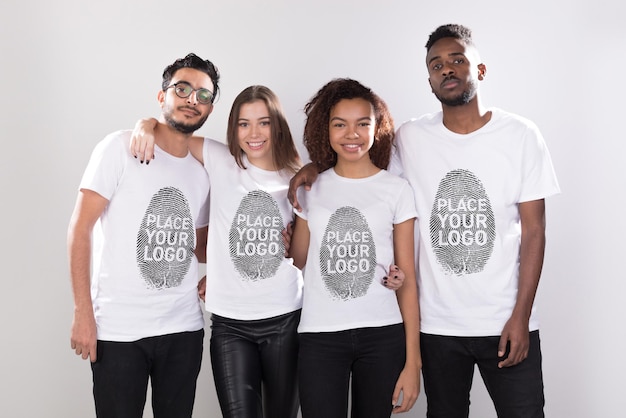 Four People TShirt MockUp