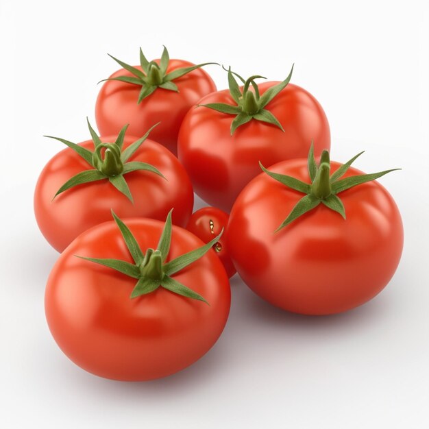 PSD four red tomatoes with the number 3 on them