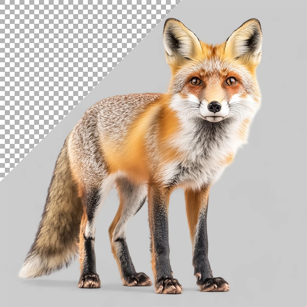 PSD fox animal on transparent background