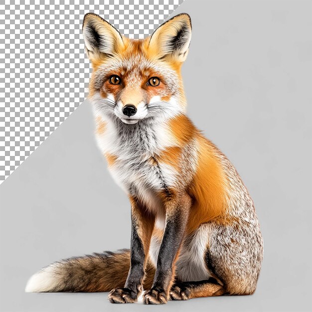 PSD fox animal on transparent background