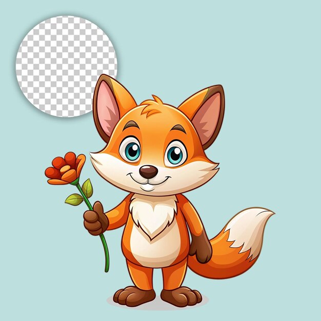 PSD fox animal on transparent background