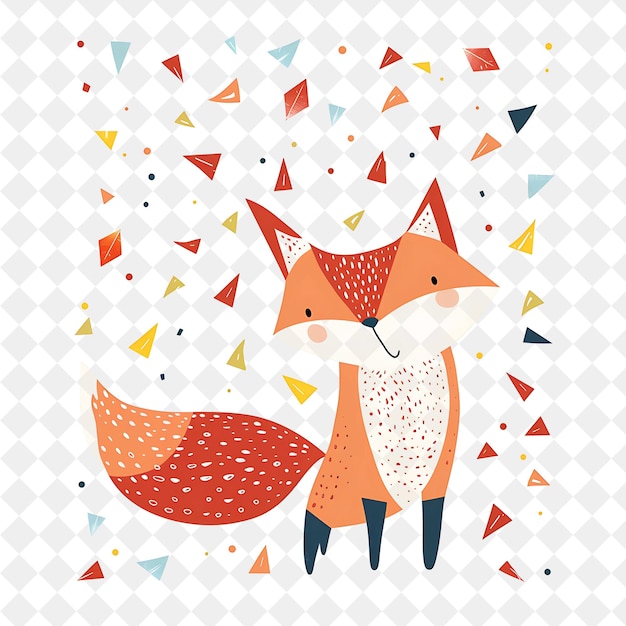 a fox and a fox on a white background