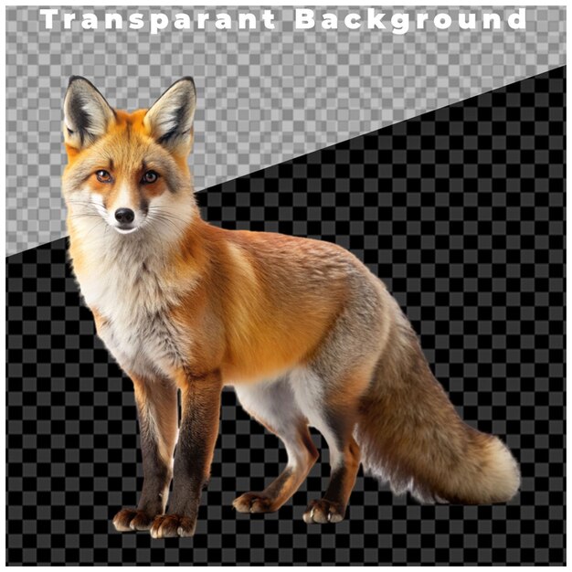 PSD fox isolated on transparent background