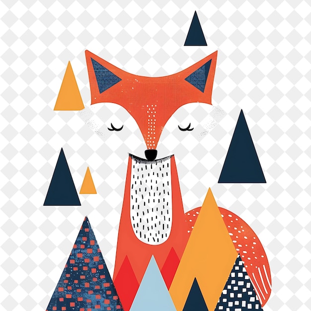 PSD a fox with a lot of trees on it