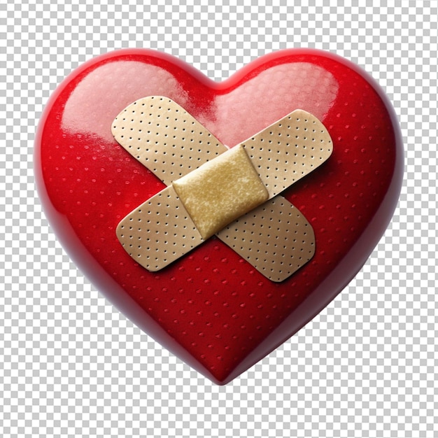 PSD fragmented heart with bandaids