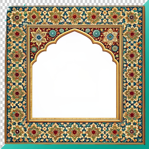 PSD frame in eastern tradition on transparent background