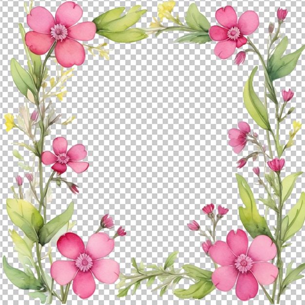 a frame of flowers with a frame that says spring