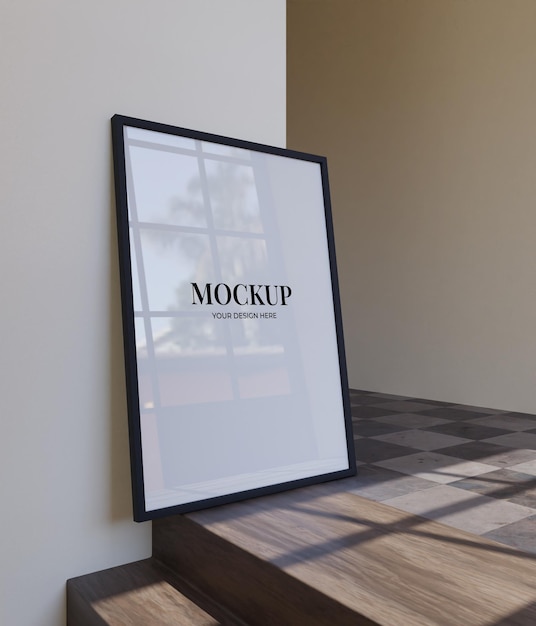 Frame mockup on the floor